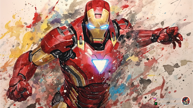 Ironman - Watercolor painting