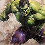 The Hulk - Watercolor painting