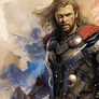 Thor - Watercolor painting