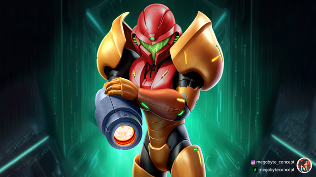 Samus Aran - Metroid (2D illustration)