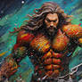 Aquaman - Justice League Impasto Painting