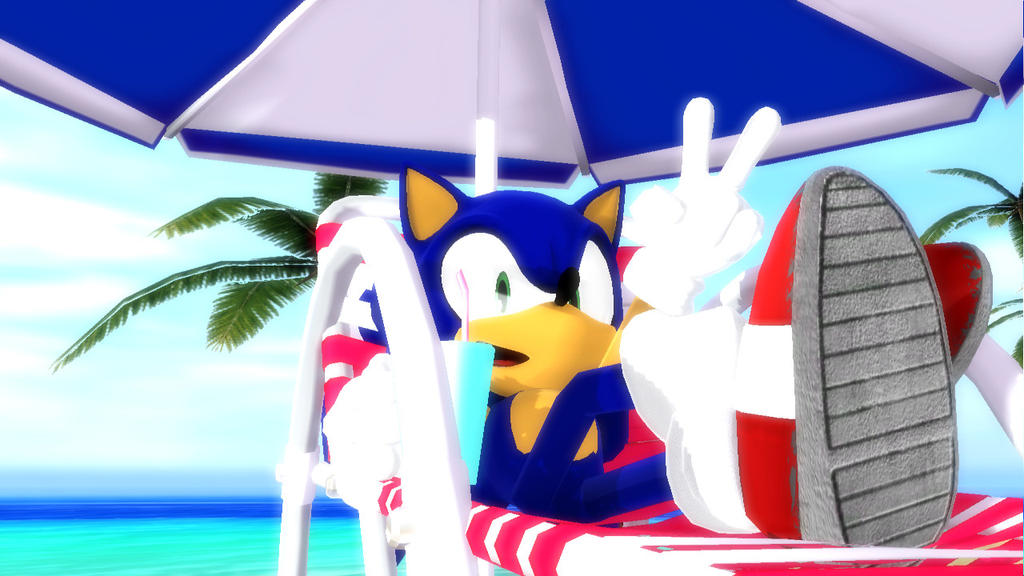 Sonic's ready for Spring Break! by groovykid2000 on DeviantArt