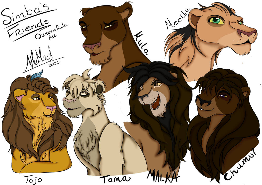 Simbas Friends- Queens Rule AU by Ambertuisthemad on DeviantArt