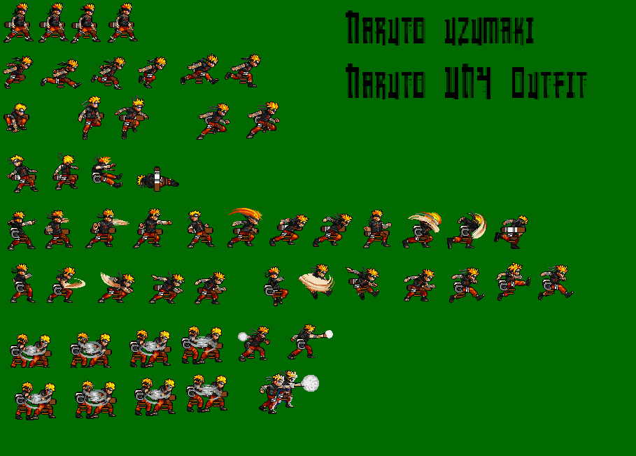 Naruto UN4 Sprite Sheet by Ceneoss on DeviantArt
