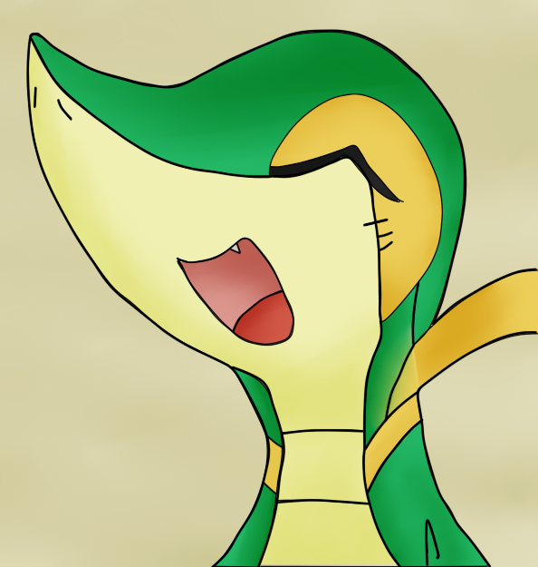 Snivy Looks Happy (Colored)