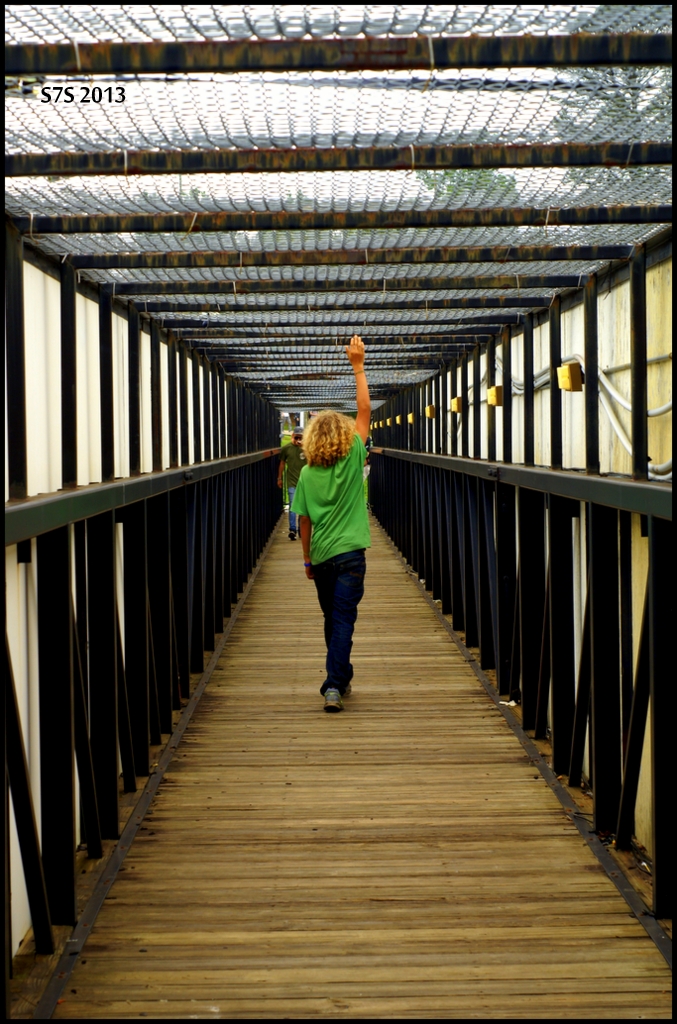 through the tunnel