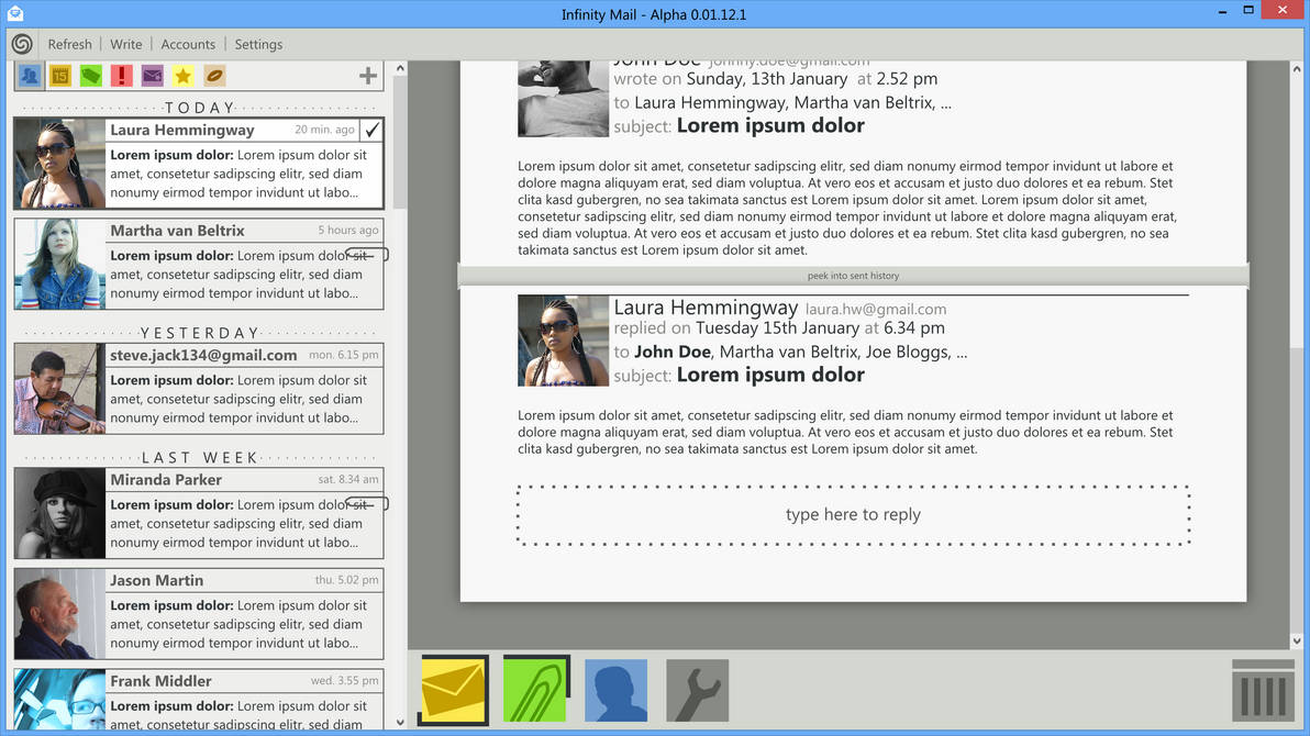 Infinity Gui Infinity Mail GUI Mockup by Rcheetah on DeviantArt