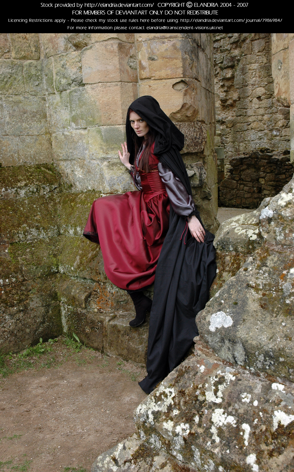 Rievaulx Abbey Ind Red 37 by Elandria