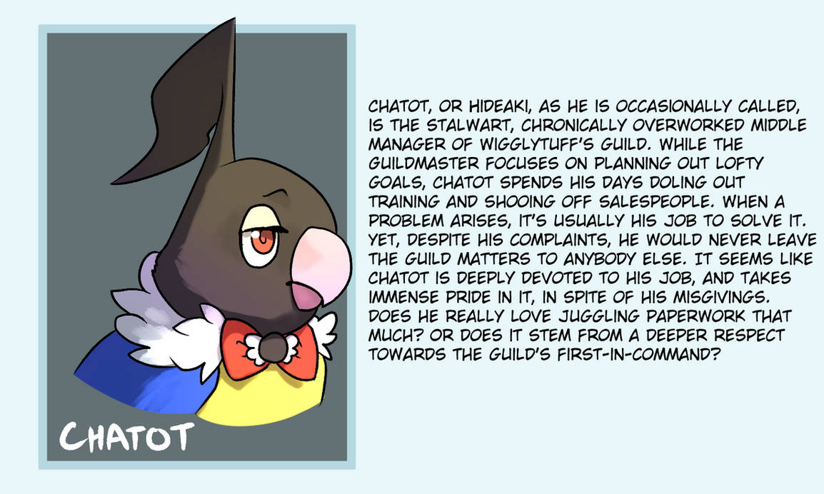 Basic Chatot Chatot Character Bio by Velvet-Rainbow on DeviantArt
