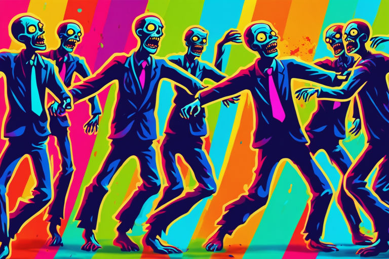 Dancing Zombie Vector Dancing-zombies-intense-popping-colors-clean-lines by Taschentuch on ...