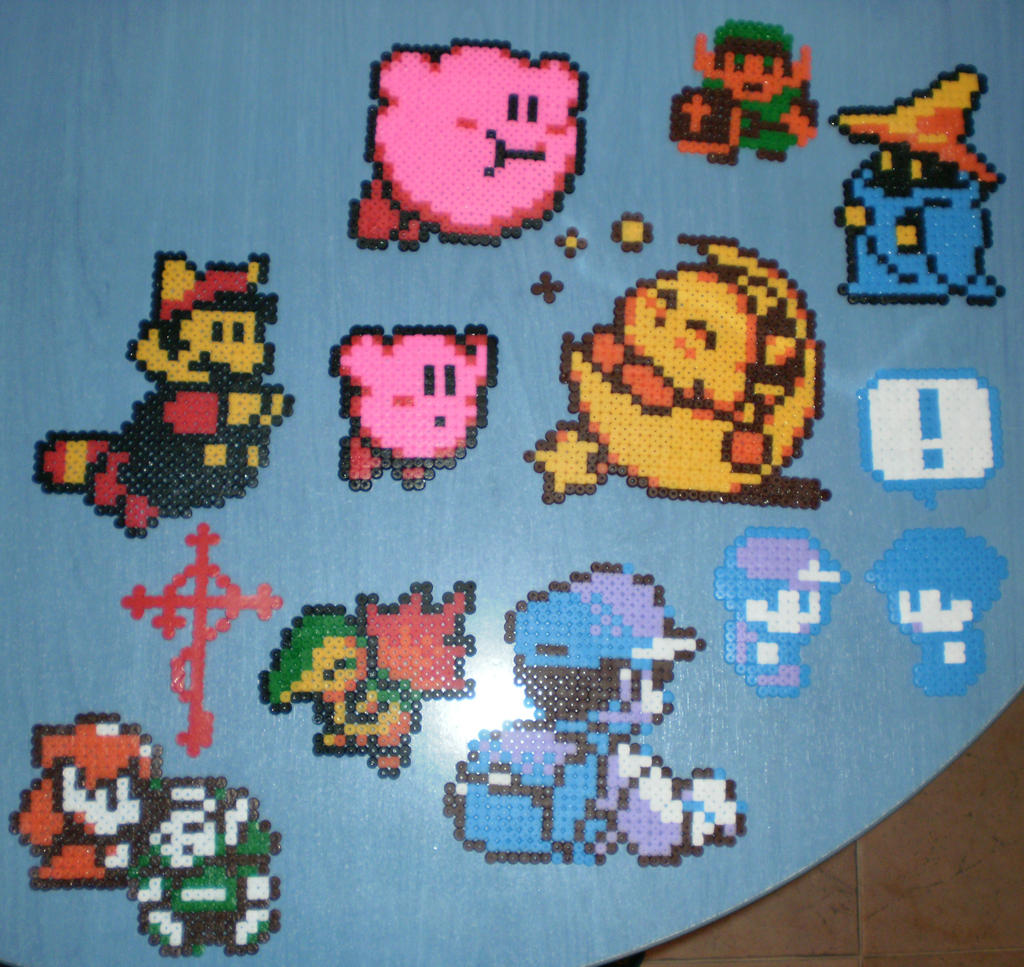 Old school perler bead sprites