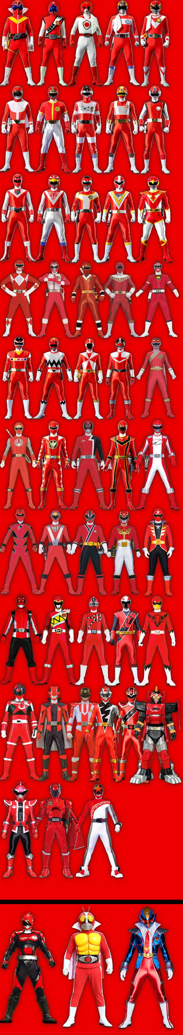 Super Sentai Red Rangers by Macaulayb123 on DeviantArt