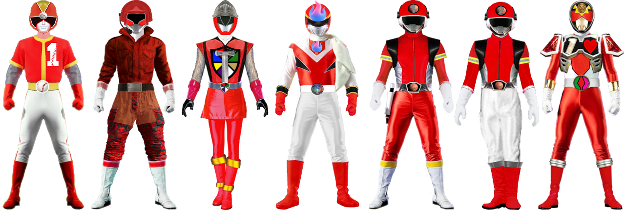 Super Sentai Red Rangers (My Red Rangers So Far) by Macaulayb123 on ...
