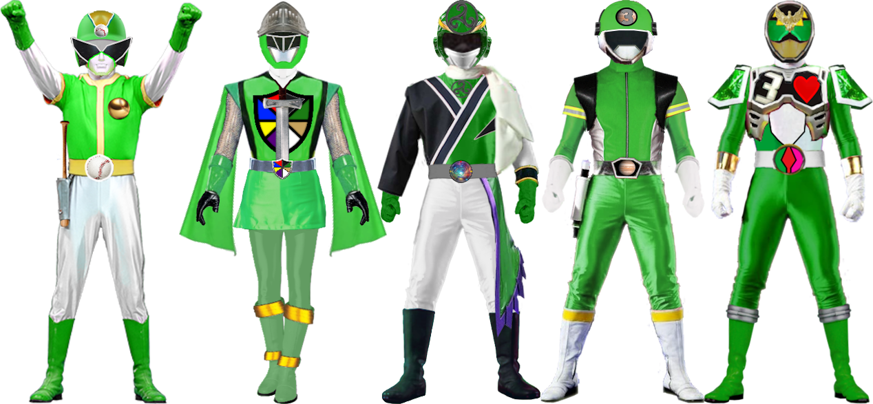 Super Sentai Green Rangers (My Green Rangers) by Macaulayb123 on DeviantArt