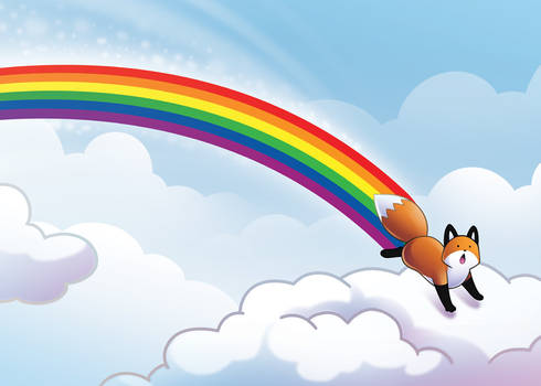 StupidFox Rainbow - Poster