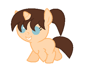 My baby sister as a pony