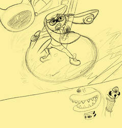 Doodle 1 - Splatoon/de Blob crossover