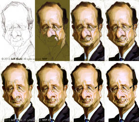 WIP of Francois Hollande, by Jeff Stahl