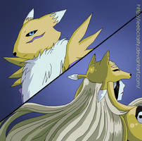 Renamon and Sakuyamon