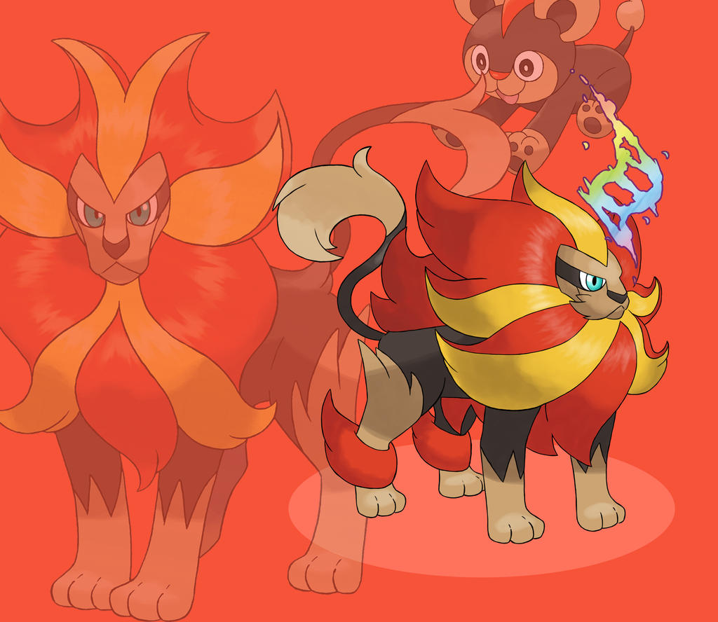 MEGA PYROAR (male - fan made) by delgalessio on DeviantArt