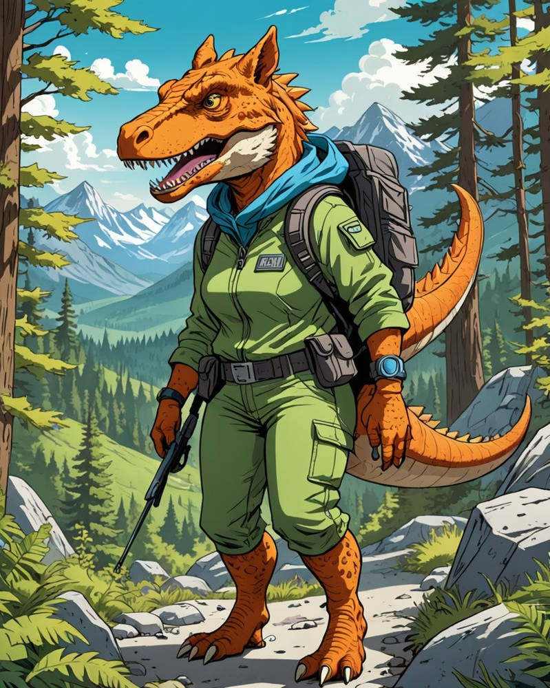 Earth Raptor T goes for a walk by ForzaHorizonReptor on DeviantArt
