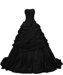 Black Ball Gown PNG