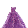 Flowing Purple Ball Gown PNG