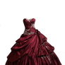 Red Burgundy Ball Gown PNG