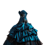 Teal Ball Gown PNG