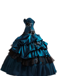 Teal Ball Gown PNG