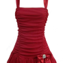 Flirty Short Red Dress PNG