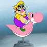 Wario Rides Yoshi-Horsie