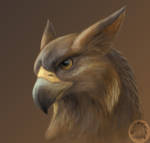 Gryphon portrait by Kivuli