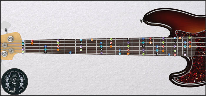 Bass Fretboard Map