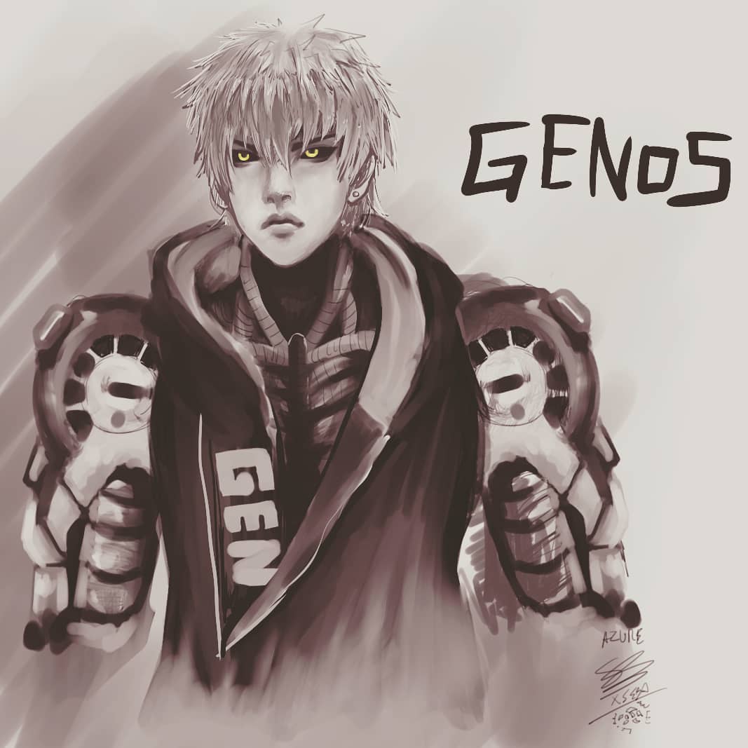 Genos sketch by AzureSeba on DeviantArt