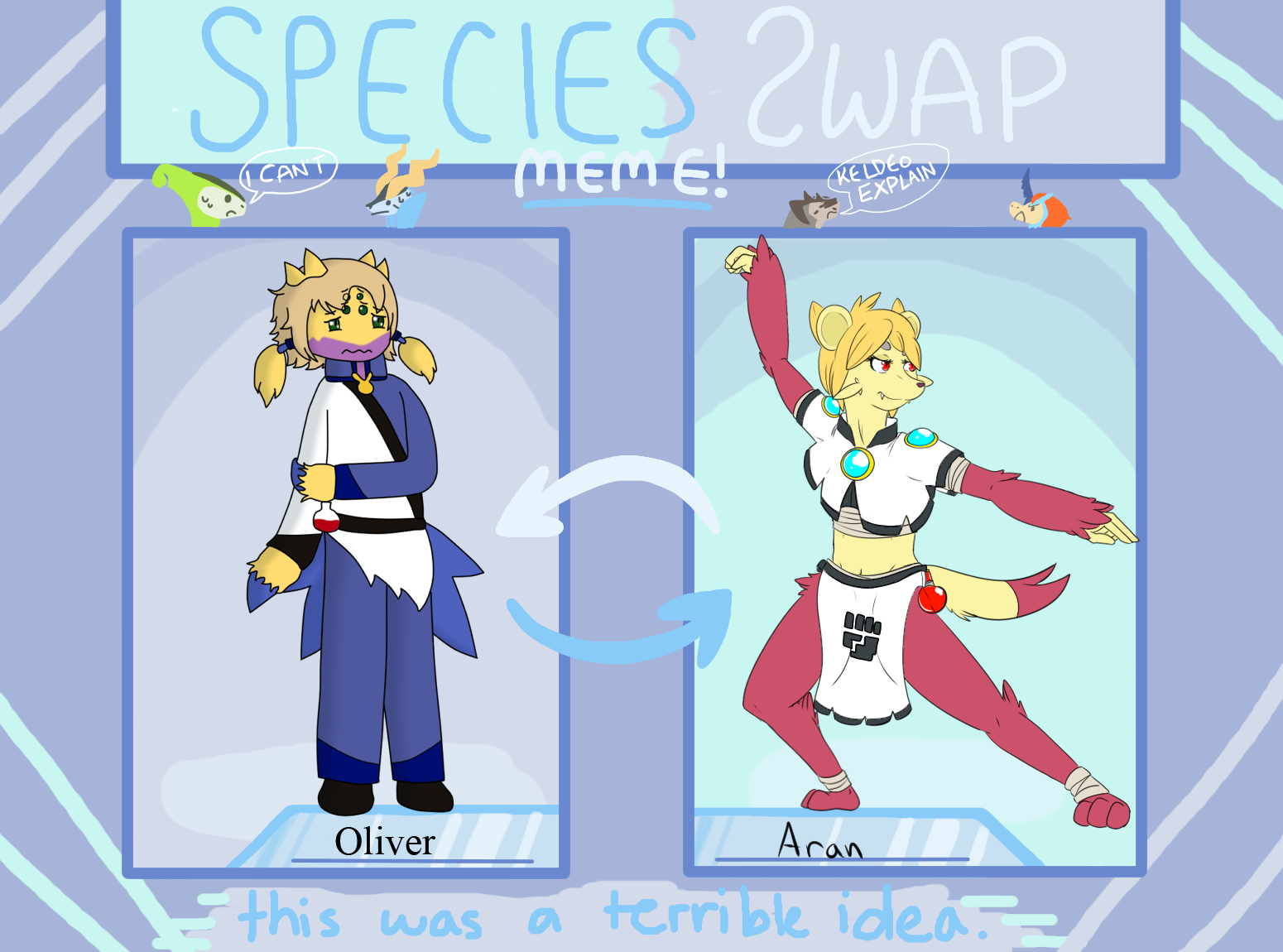 Species Swap Meme (Oliver and Aran)