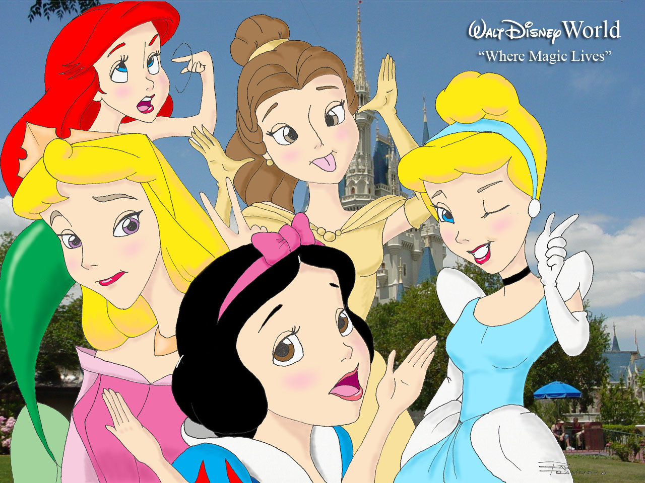 Disney Princesses Having Fun2