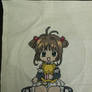 Sakura Kinomoto with Kero cross stitch