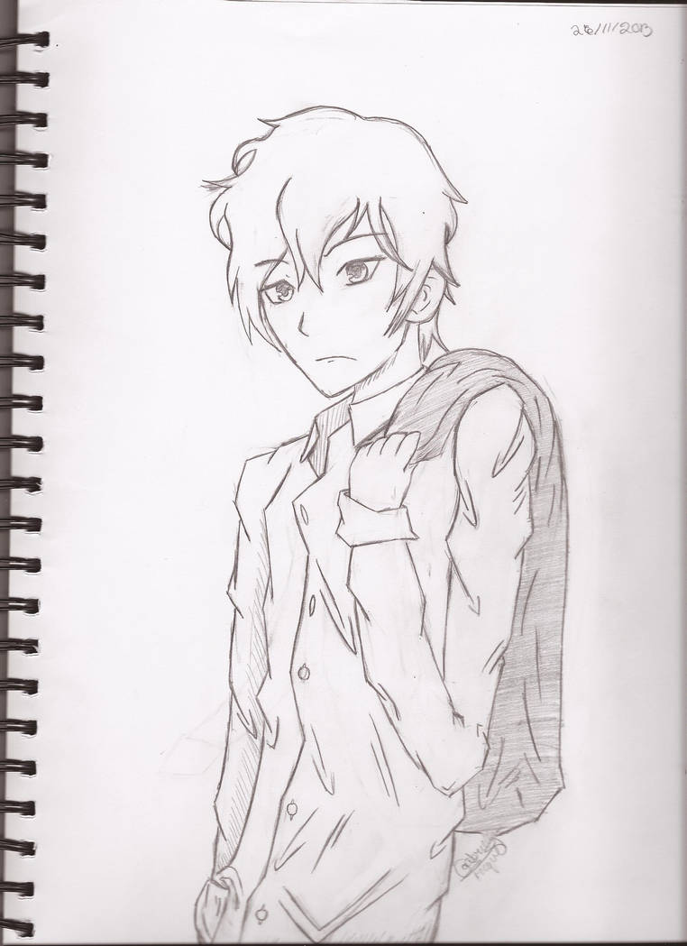Anime boy with wavy hair by Sly-FoxHound on DeviantArt