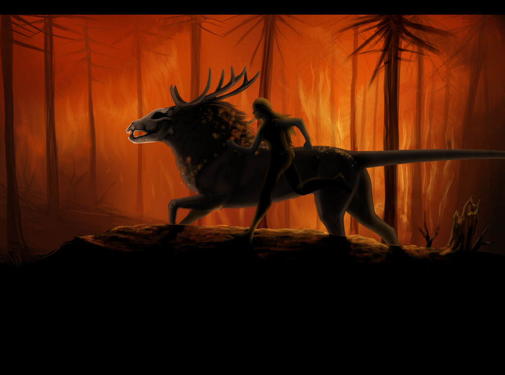 Forest fire by Walerinaa on DeviantArt