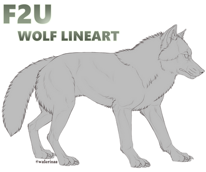 Free to Use Wolf Lineart