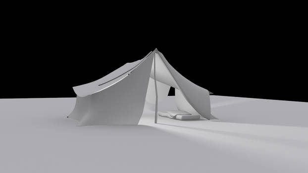 A tent and a light