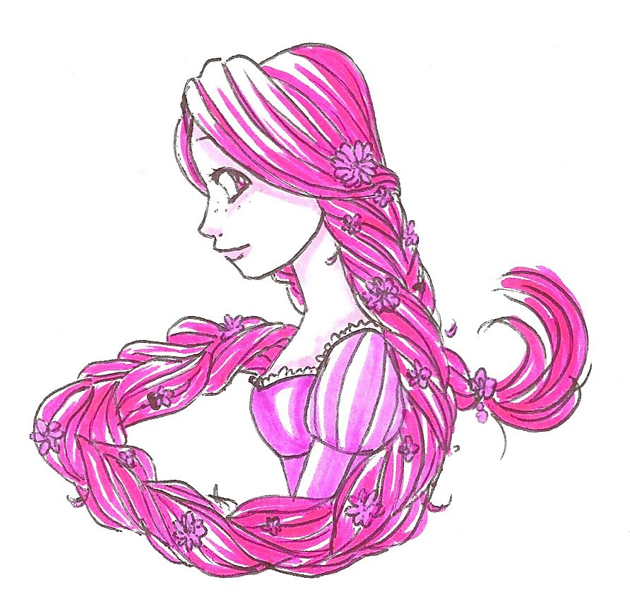 Pink Rapunzel