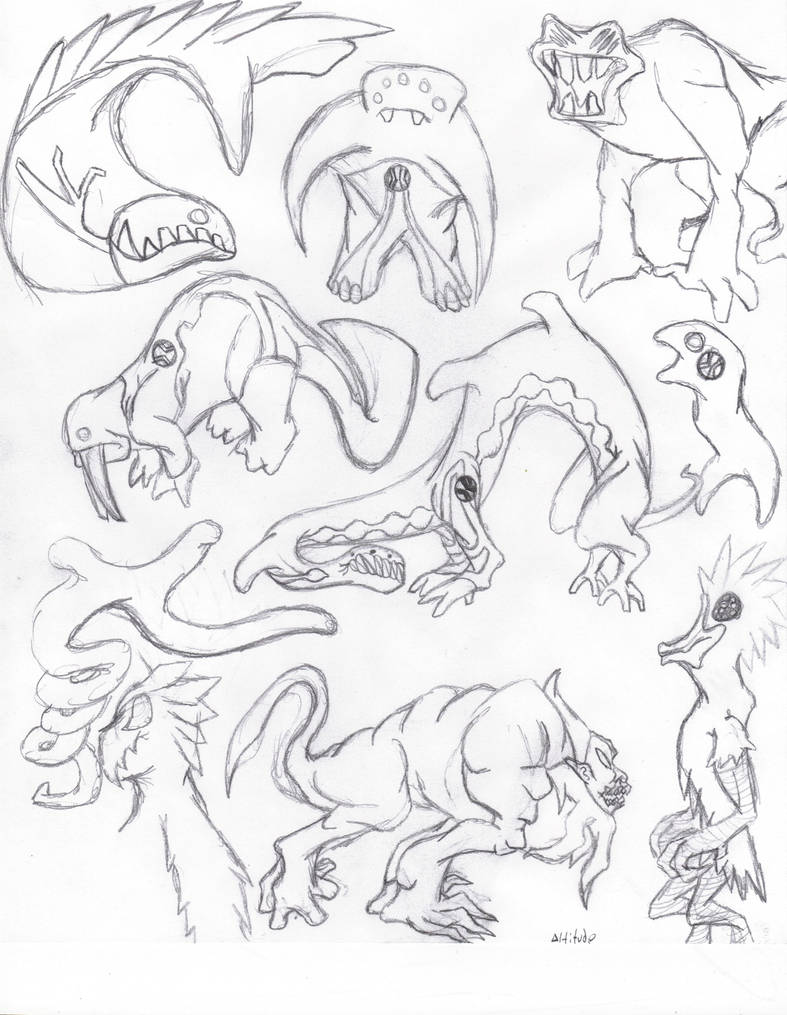 random alien doodles by agentbeast on DeviantArt