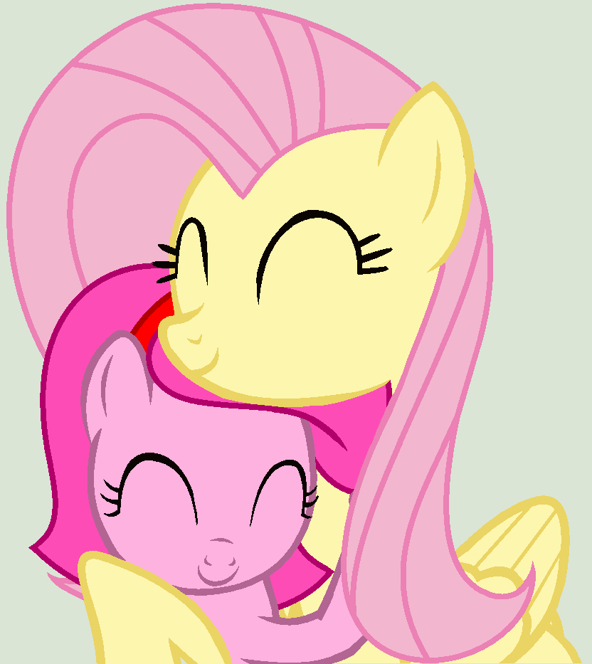 Painterfly and Fluttershy - Sisterly hugs ^^