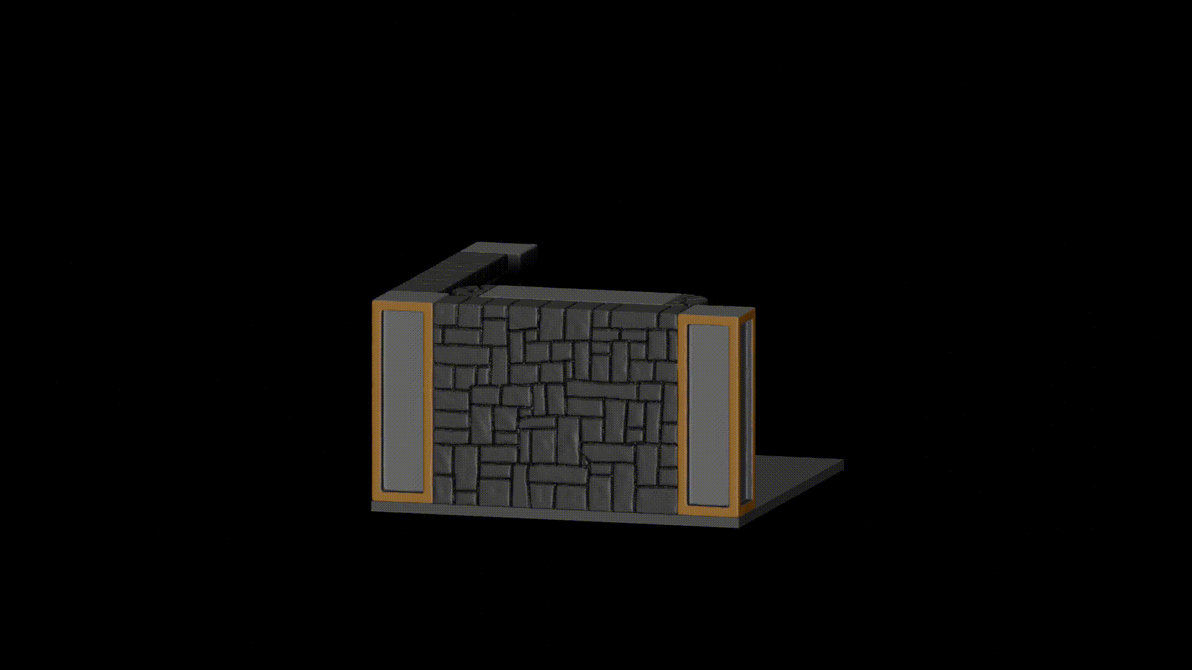 3D model turnaround of a crypt 3D printable by Fedaaah on DeviantArt