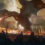 Epic Dragon Battle - Photoshop Art
