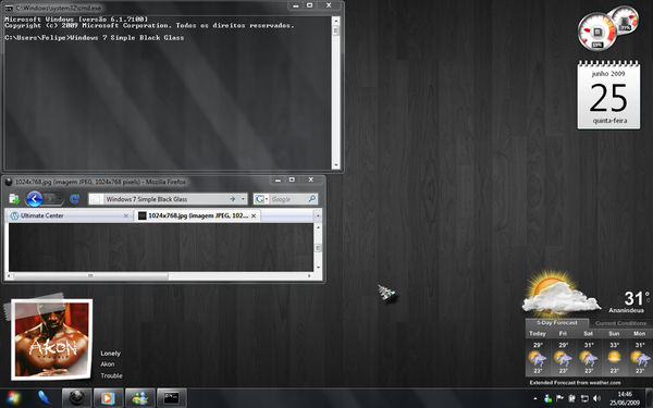 Windows 7 Simple Black Glass by feliipetaumaturgo