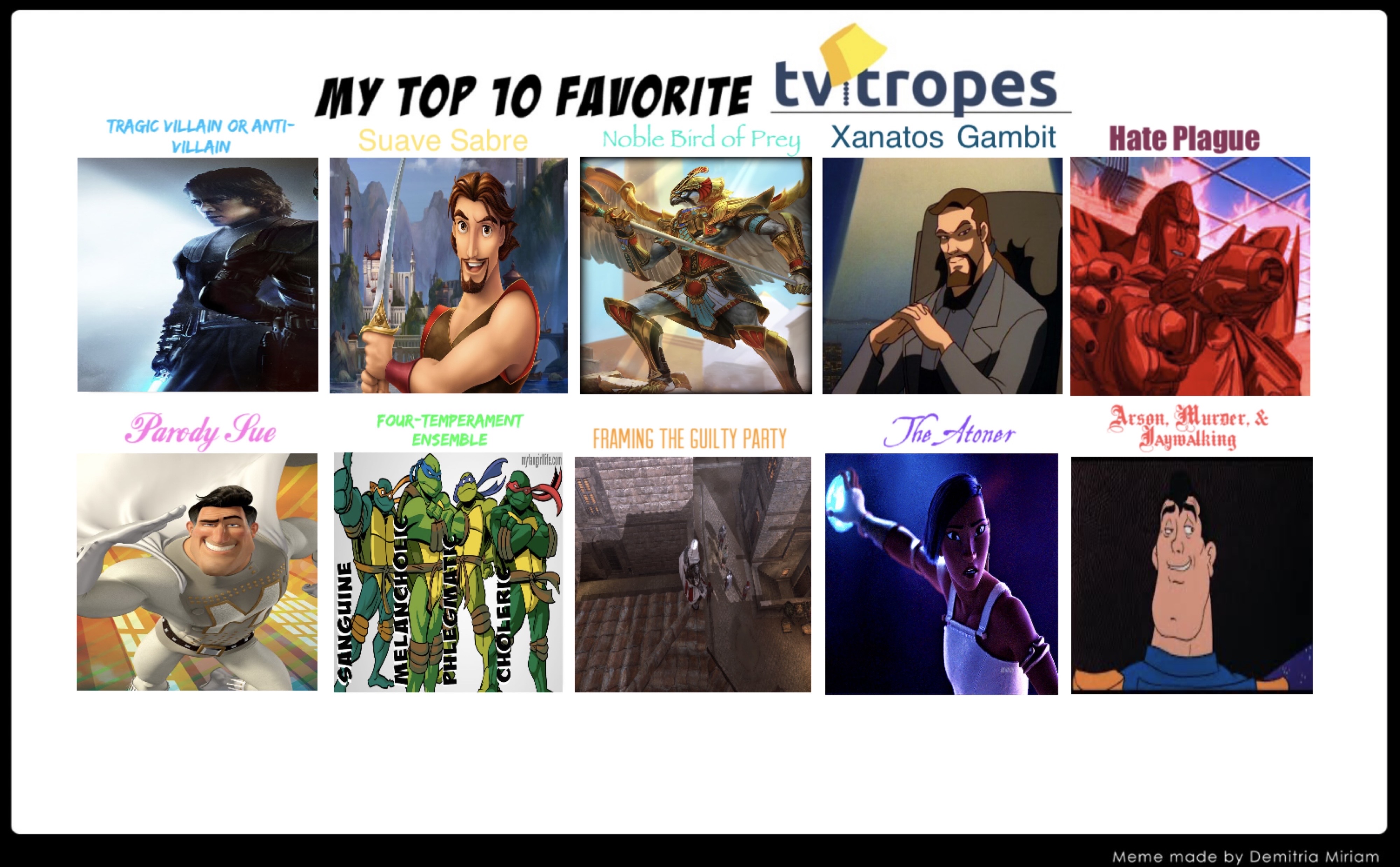 My Top 10 favorite TV Tropes by Xanagui on DeviantArt