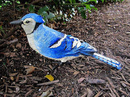 Blue Jay in Paper Mache